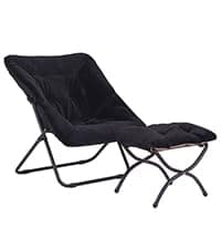 Lazy Chair and Ottoman, Large Accent Lounge Chair with Armrests and a Side Pocket, Modern Leisure Upholstered Sofa Reading Armchair with Footrest for Bedroom, Living Room, Dorm Rooms, Office