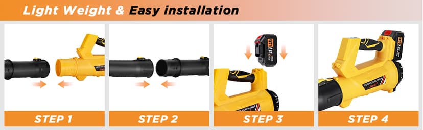 Leaf Blower Cordless, 21V 5.2Ah Battery & Charger, 6 Speed Modes, Digital Display, 500CFM/150MPH Electric Cordless Leaf Blower for Lawn Care, Leaf Blowing, Dust & Snow Removal