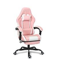 Gaming Chair with Linkage Armrest & Footrest, High Back Video Gaming Chair, Black/Grey