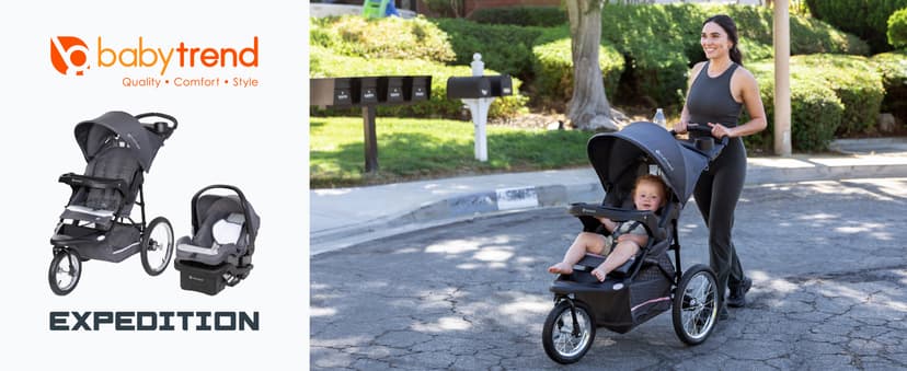 baby Trend Expedition® Jogger Travel System with EZ-Lift™ Infant Car Seat, Dash Black