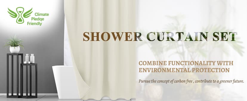 N&Y HOME Waffle Weave Shower Curtain with Snap-in Fabric Liner & Hooks Set - Hotel Style Cream Shower Curtain for Bathroom, Water-Repellent & Washable, Mesh Top Window - 71x72, Cream