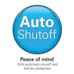 Hamilton Beach Electric Tea Kettle, Water Boiler & Heater, 1.7 Liter, Cordless Serving, 1500 Watts for Fast Boiling, Auto-Shutoff and Boil-Dry Protection, Stainless Steel with LED Light Ring (41037)