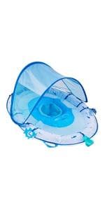 Swimways Ultra Baby Spring Float, Premium Inflatable Baby Pool Float with Sun Canopy, Fast Inflation & Carry Bag (9-24 Months), Mermaid Toys for Kids