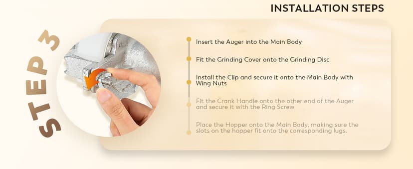 Moongiantgo Corn Grinder Cast Iron, Hand Crank Grain Mill with Large Hopper & Table Clamp, for Manual Crushing Barley Wheat Berries Coffee Chickpeas Seeds Pepper Dried Beans Animals Feed Home Brewing