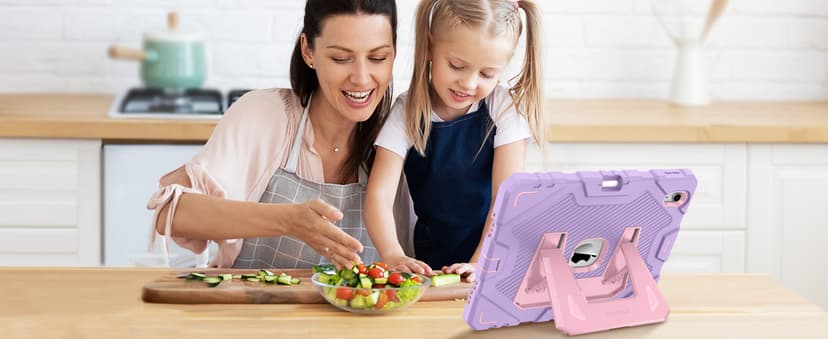 Fintie Kids Friendly Case for iPad (A16) 11th Generation 11 Inch (2025), iPad 10th Generation 10.9 Inch (2022), Fully-Body Rugged Heavy Duty Shockproof Protective Case with Kickstand, Purple
