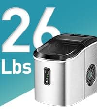 EUHOMY Nugget Ice Makers Countertop, Pebble Ice Maker Machine with 35lbs/24H Soft Ice, Self-Cleaning Sonic Ice Maker with Ice Scoop&Basket, Pellet Ice Maker for Home/Kitchen/Office(Stainless Steels)