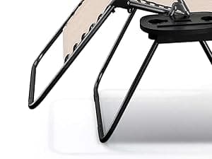 Nestl Zero Gravity Chairs Set of 2, Patio Lounge Chair Outdoor with Pillows & Cup Holder Trays, Adjustable Steel Mesh Reclining Camping Chair, Folding Patio Lawn Chair for Deck, Beach, Yard - Black