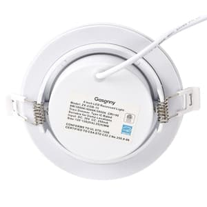 16 Pack Led Recessed Light 4 Inch,Adjustable Eyeball Gimbal, LED Recessed Lighting with Junction Box 9 Watts 750Lm Dimmable Ceiling Light ETL Listed (2700K/3000K/3500K/4000K/5000K Option)