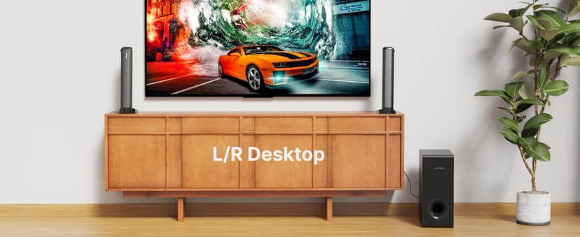 ULTIMEA 4.1ch Sound Bar for Smart TV with Dolby Atmos, 2-in-1 Bluetooth 5.3 Soundbar with Subwoofer, 280W Peak Power, 3 EQ Modes TV Soundbar, Bass Adjustable, HDMI eARC, Apollo S60, 2025 Upgraded