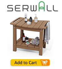 SERWALL 3 Pieces Patio Bistro Set, All Weather Adirondack Chair Set with Side Table, HDPE Material Outdoor Patio Furniture Set for Balcony, Porch, Garden, Backyard- Black