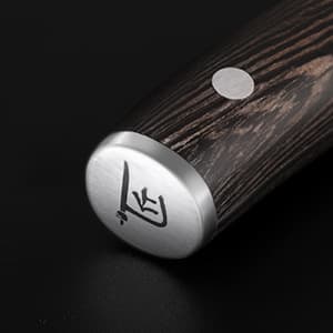 Steak Knives Set of 6, 4.8 Inch High-Carbon Japanese Stainless Steel Non-serrated Steak Knife with Wood Handle, Damascus Pattern Full Tang Design, Razor-Sharp Dinner Knives with Gift Box