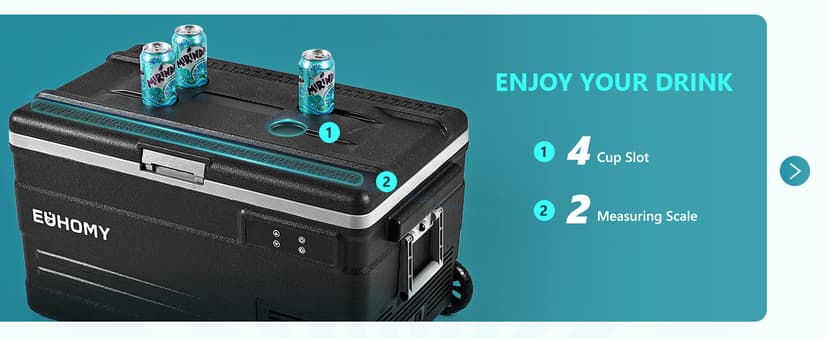 EUHOMY 12 Volt Refrigerator, 80QT(75L) 12V Fridge, Electric Cooler APP Control, Car Fridge 12/24V DC 110-240V AC, Car Refrigerator 0℉~68℉, 12 Volt Cooler for Camping, Trip, Truck, Boating, Outdoor