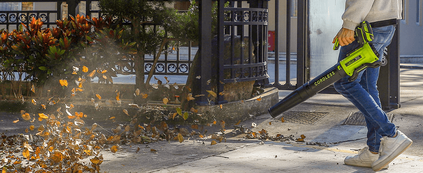 Leaf Blower Cordless with 2× 4.0Ah Batteries and Charger, 560CFM & 180MPH Lightweight Leaf Blower, 2 Speed Electronic Control, 20V Electric Blower for Driveway, Lawn & Yard Care