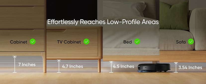 eufy Robot Vacuum Omni C20, Robot Vacuum and Mop Combo, Self Emptying, Auto Mop Washing and Auto Drying for Hands-Free Cleaning, 7000 Pa Powerful Suction, 3.35-Inch Design, All-in-One Station