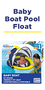 SwimSchool Infant Baby Pool Floats, Free Swimming, Super Buoyant – Ages 6-24 Months – Multiple Colors/Styles – Adjustable Canopies and Seats, Splash & Play Baby Floaties
