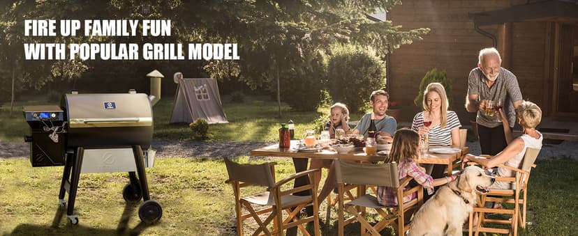 Z GRILLS Wood Pellet Grill Smoker with PID 2.1 Controller, 704 Cooking Area, Meat Probes, Rain Cover for Outdoor BBQ, 7002C