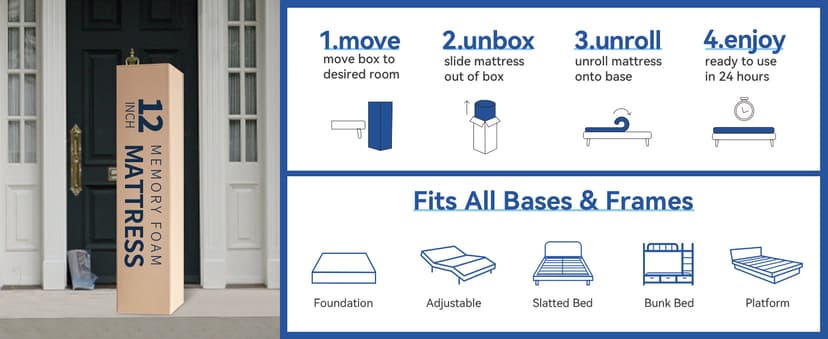 14 Inch King Extra Firm Mattresses with Ice Silk Cover, Cooling Green Tea/Gel Memory Foam Bed Mattress, Firm to Extra Firm Bamboo High Density Mattress for Back Pain, CertiPUR-US, in USA, 80"x76"