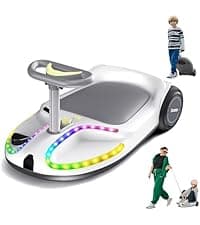 iScooter IK3/IK3Pro Electric Scooter for Kids Aged 6-12, LED Display, 3 Speeds, 3 Heights (IK3Pro), Magnetic Charging, 150W Motor, Colorful Lights