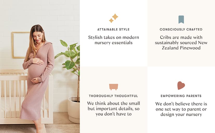 Babyletto Hudson 3-in-1 Convertible Baby Crib - GREENGUARD Gold Certified - Convertible Crib to Toddler Bed and Daybed - Baby Bed with 4 Adjustable Heights - Wooden Crib - Washed Natural