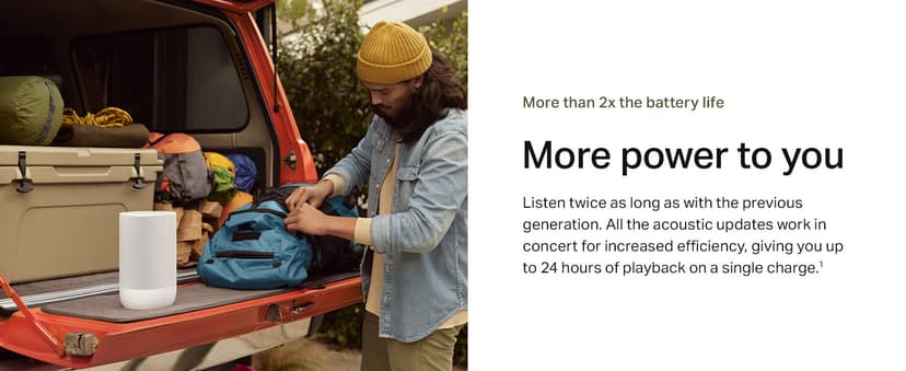 Sonos Move 2 - Black - Wireless Portable Bluetooth Speaker