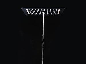 HOMEDEC Luxury Full Body Shower Jets System, 15x28inch Rain Shower Faucet Set Combo with 4pcs Adjustable Large Body Jet with Handheld Spray (Matte Black, 3 Functions Shower Head)