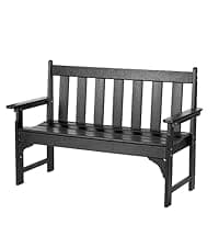 nalone Folding Adirondack Chairs Set of 2 with Cushions and Cup Holder, HDPE Plastic Oversized Patio Chair Weather Resistant, Used in Outdoor, Fire Pit, Deck, Garden, Campfire Chairs (Black)