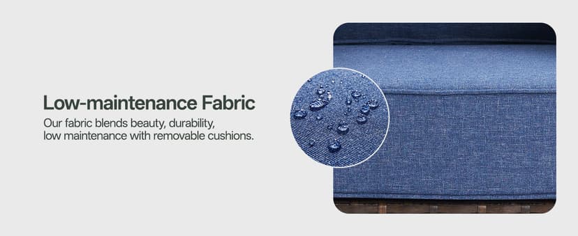 Patio Furniture Set with 6-Inch Thick Cushions, High Back Outdoor Swivel Rocker Chairs, Patio Couch and Ottomans, 6-Piece Easy Assembly Conversation Set for Porch Deck Pool Yard in Blue