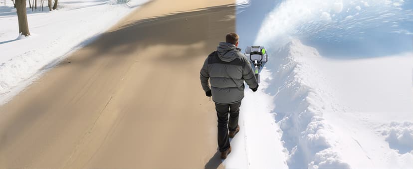 Cordless Snow Shovel, 13" Electric Snow Blower 20V, 4 Ah Battery 300lb/min Snow Removal, 19FT Throw Distance, Lightweight 12lb for Driveway/Steps/Patio/Sidewalk