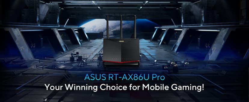 ASUS RT-AX86U Pro (AX5700) Dual Band WiFi 6 Extendable Gaming Router, 2.5G Port, Gaming Port, Mobile Game Mode, Port Forwarding, Subscription-free Network Security, VPN, AiMesh Compatible