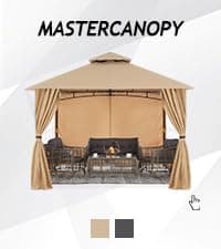 MASTERCANOPY 12’ X 16’ Louvered Pergola Outdoor Aluminum Patio Pergola with Adjustable Roof for Deck Backyard Garden (Black)