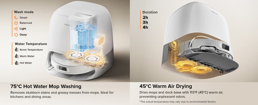 roborock Qrevo Curv S5X Robot Vacuum and Mop, 17000Pa Suction, Zero-Tangling Design, FlexiArm Side Brush, Smart Obstacle Avoidance, Self-Washing & Drying & Emptying for Carpet, Pet Hair, Hard Floor