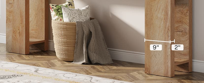 Tribesigns 70.9-Inch Extra Long Console Table, Farmhouse Wood Sofa Table Behind Couch, Narrow Entryway Accent Table for Living Room, Hallway, Entrance, Foyer, Light Oak Brown