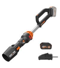 WORX 20V Cordless Leaf Blower WG547, Electric Blower, Powerful Turbine Fan Technology, 2-Speed Control, for One-Hand Operation, PowerShare – 1pc 2.0 Ah Battery and 1pc 0.4 A Charger Included