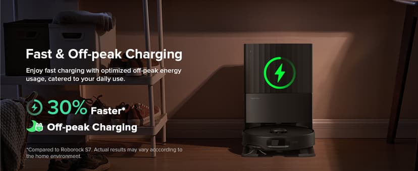 roborock Qrevo Edge S5A Robot Vacuum and Mop, 17,000Pa, Zero-Tangling, DuoDivide Main Brush, FlexiArm Side Brush, Hot Water Mop Washing & Self-Cleaning, Warm Air Drying, Self-Emptying, Black