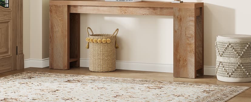 Tribesigns 70.9-Inch Extra Long Console Table, Farmhouse Wood Sofa Table Behind Couch, Narrow Entryway Accent Table for Living Room, Hallway, Entrance, Foyer, Light Oak Brown