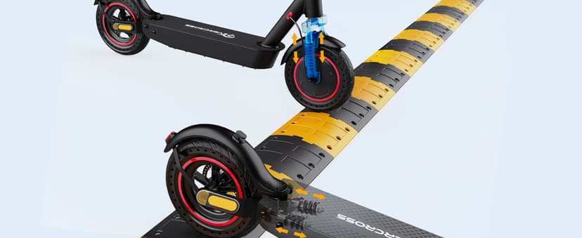 EVERCROSS Electric Scooter, 350W/500W Electric Scooter Adults, 8.5"/10" Tires, Up to 19/22 Miles Range, 19 MPH Lightweight E-Scooter with Dual Shock Absorption