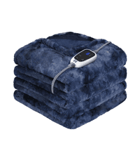 Sealy Electric Blanket Twin Size, Flannel Heated Blanket with 10 Heating Levels & 1-12 Hours Auto Shut Off, Fast Heating Warm Blanket, Machine Washable, Beige, 62 x 84 Inch