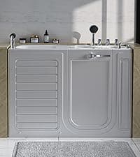 Empava Walk In Tub for Seniors,54" x 30'' Right Drain,12 Air & 13 Whirlpool Massage Jets Bathtub,with built-in Heater,2 Safety Handrail,19.25" Wide Right Outswing Door,Slip-Resistant Floor,Acrylic