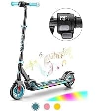 FanttikRide T9 Electric Scooter for Kids 4.3-5.6 ft, 7/10/12 MPH, LED Battery Level, Height Adjustable and Foldable, Electric Scooter for Kids, 200W Motor, Up to 40 mins