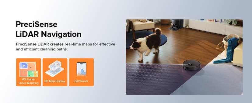 roborock Qrevo Edge S5A Robot Vacuum and Mop, 17,000Pa, Zero-Tangling, DuoDivide Main Brush, FlexiArm Side Brush, Hot Water Mop Washing & Self-Cleaning, Warm Air Drying, Self-Emptying, Black