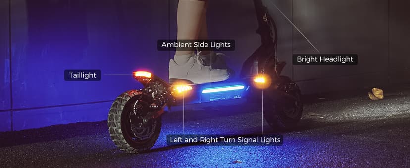 iScooter Electric Scooter, 40/43/50 Miles Long Range & 28/38 MPH Top Speed E Scooter, 10/11/12" Offroad Pneumatic Tire Scooter for Adults with Turn Signals, Double Braking Systems, APP and Storage Bag
