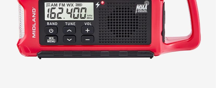 Midland ER210 NOAA Emergency Weather Radio - Compact, Crank, Weather Alerts, AM/FM Radio, Multiple Power Sources, SOS Emergency Flashlight