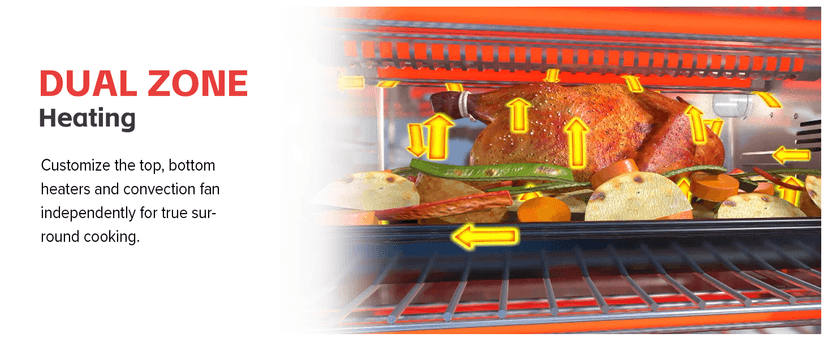 Nuwave Bravo Air Fryer Toaster Smart Oven, 10-in-1 Countertop Convection, 1800 Watts, 21-Qt Capacity, 50°-450°F Temp Controls, Top and Bottom Heater Adjustments 0%-100%, PFAS Free, Stainless Steel