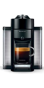 Nespresso Vertuo Plus Deluxe Coffee and Espresso Maker by De'Longhi, Titan with Aeroccino Milk Frother, 110 Volts