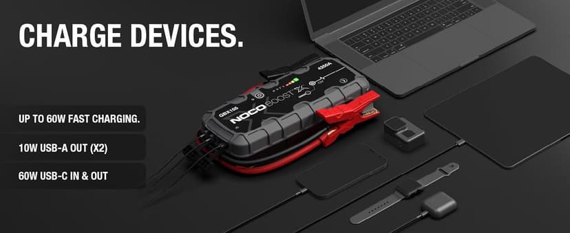 NOCO Boost X GBX155: 4250A UltraSafe Jump Starter – 12V Lithium Battery Booster Pack, Portable Jump Box, Power Bank & Jumper Cables - for 6.5L Gas and 4.0L Diesel Engines