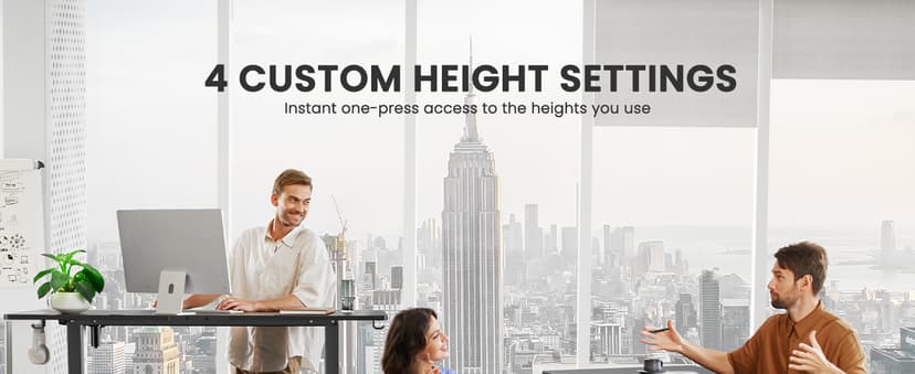 ErGear Height Adjustable Electric Standing Desk, 47.2 x 23.6 Inches Sit Stand up Desk, Memory Computer Home Office Desk with Two-Piece Desktop (Black)