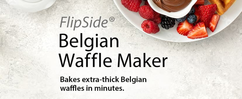 Presto Ceramic Flipside Belgian Waffle Maker, 7 inches (Pack of 1), BlackGray