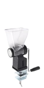 Grain Mill Wheat Flour Grinder, Stainless Steel Metal Burrs (Hand Crank Grain Mill)