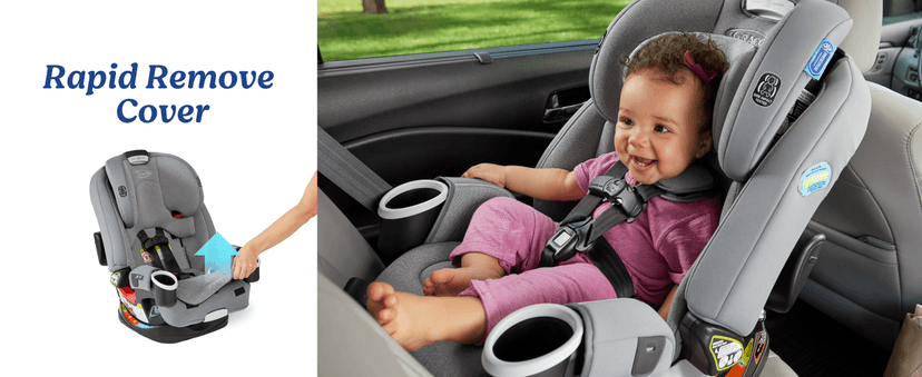 Graco 4Ever DLX 4-in-1 Car Seat, Grey, Infant to Toddler Car Seat, with 10 Years of Use, Rear-facing, Forward-facing and Booster Modes, Safe, Comfortable and Convenient