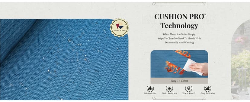 Patio Furniture Set 5 pcs, Outdoor Patio Furniture, 3-Seat Sofa, 2 Rocking Chairs, 2 Ottomans and 5.75" Extra Thick Cushion, Conversation Set for Backyard Deck,Gemstone Blue